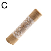 Chemin de table en toile de jute en dentelle de 12 pouces Chemin de table de fête de mariage en jute élégant