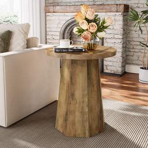 Vente <span class=keywords><strong>en</strong></span> gros <span class=keywords><strong>en</strong></span> usine d'une petite table d'appoint ronde <span class=keywords><strong>en</strong></span> bois au design moderne table d'appoint pour la maison meubles de salon parfaits - Product Image 2