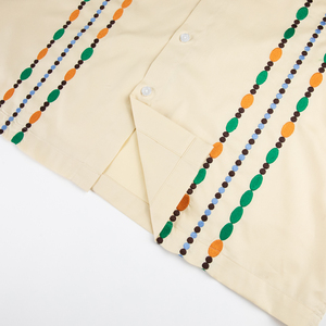 Camicie Casual da <span class=keywords><strong>Uomo</strong></span> Personalizzate <span class=keywords><strong>in</strong></span> <span class=keywords><strong>Lino</strong></span> e Cotone a Maniche Lunghe con Ricami e Stampe per Vacanze Estive al Mare - Product Image 6