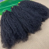 Extensions de cheveux crépus, cheveux humains vierges, trame de cheveux double densité, trame de cheveux humains bouclés afro crépus, 100% cheveux humains