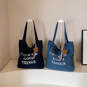 Bolsas de Lona Vaquera para Mujer al por Mayor, Bolsas de Mezclilla Personalizadas con <span class=keywords><strong>Siper</strong></span> - Product Image 3