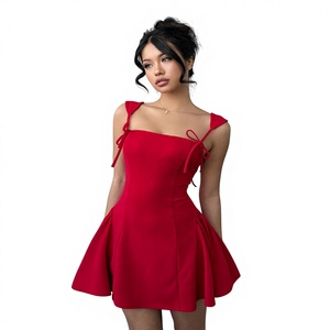 Purely Seductive Sexy Solid Summer Woven Anti-static OEM Service Casual Puffy <strong>Dress</strong> - Product Image 1