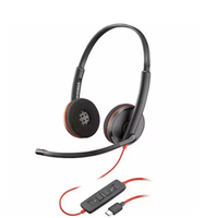 Auriculares Monoaurales con Cable USB-C Poly Plantronics Blackwire 3220 con Micrófono de Brazo y Conexión USB-C
