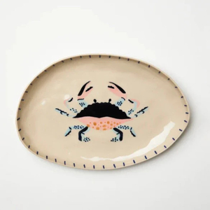 Juego de Vajilla de Cerámica Pintada a Mano Personalizable, Platos y Tazas Coloridos con Diseño de Vida Marina, Cangrejo, Langosta, Caballito de Mar - Product Image 5