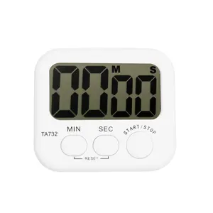 Kitchen Timer Count Down Alarm Lembrete Temporizador mecânico quadrado branco para cozinha