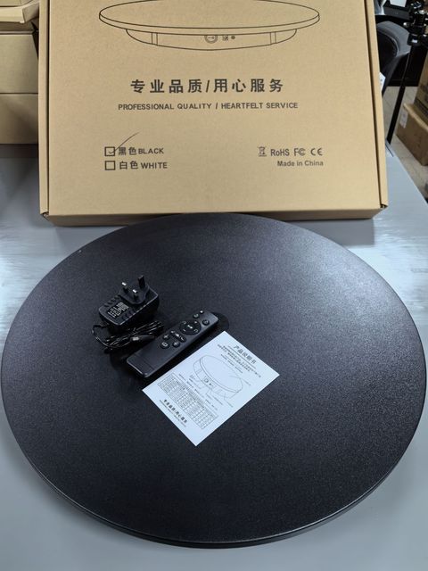 60cm Electric Rotating Turntable Photography Platform Display Stand Shooting Prop Max Load 100KG