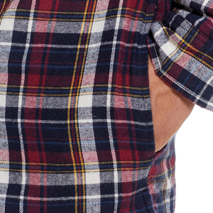 Bán buôn thiết kế mới nhất cotton thời trang dạo phố dài tay áo Mens trùm đầu flannel Áo khoác - Product Image 6