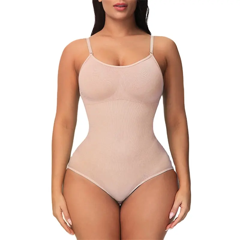 New Design Customized Triangle One Piece Body Shape With Adjustable Shoulder Straps Thong Bodysuit Seamless Shapewear