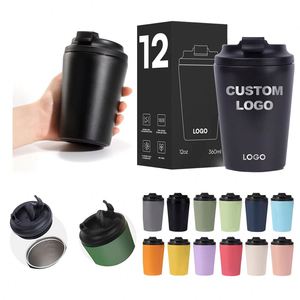 Wholesale Customized <b>Mini</b> 12oz Coffee Cup Portable Stainless Steel Insulated with Scale Water Custom Logo - Product Image 1