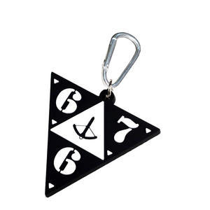 Komik özel üçgen Pvc silikon anahtarlık Bespoken tedarikçisi - Product Image 1