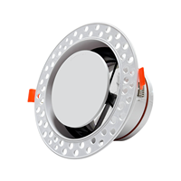 Grille d'aération ronde encastrée en ABS, ultra-fine à bord étroit, pré-encastreable à clipser, avec volume d'air réglable et filtre