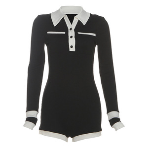 K25Q76877 Primavera 2026 Maglione Donna a Maniche Lunghe con Colletto Color Block, Bottoni Frontali, Vestibilità Slim e Vita Alta - Product Image 6