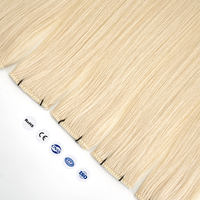 Extensions de cheveux bouclés Remy Genius Weft Lanxun 100g russes, prêtes à être expédiées, vente en gros directe d'usine