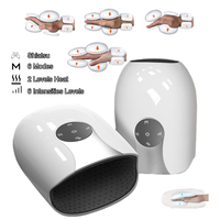 Healthpal Mini Wiederaufladbarer Elektrischer Vibrations-Fingermassagegerät mit Wärmekompression, Zeitsteuerung und Airbag-Material