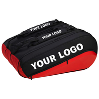 Sac de sport souple personnalisé avec logo 2026 pour raquettes de tennis et de padel, compartiment à chaussures, capacité 50-70L