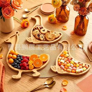 Bandeja de Madera con Forma de Ganso Pengzhan, Plato de Aperitivos y Postres Ecológico con Diseño de Animal de Dibujos Animados para Niños, Uso en el Hogar y Hoteles - Product Image 4