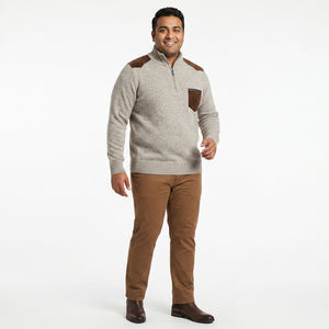Nouveaux hommes pull tricoté automne hiver tricots à manches longues col roulé fermeture éclair cou mâle pull sweat vêtements d'extérieur - Product Image 1