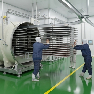Línea de Producción de Café Instantáneo Automática Llave en Mano KFD, Capacidad de 10-500 kg/h, Voltaje de 380 V, Origen Shanghái, Incluye Tostador y Extractor - Product Image 1