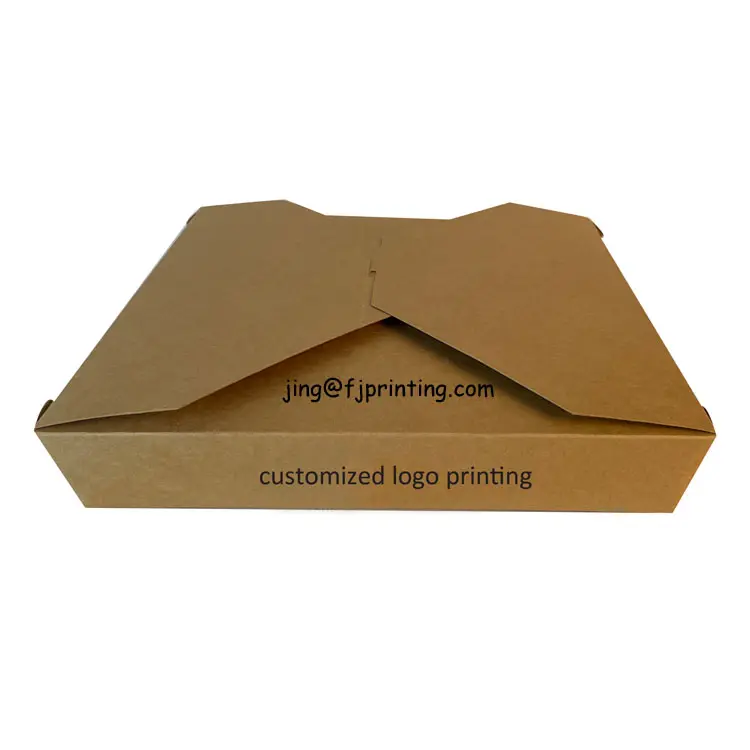 Custom Size And Printing PE Laminated Greaseproof Food Packaging Natural Kraft Paper Box