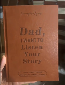 <span class=keywords><strong>Livre</strong></span> de souvenirs de papa personnalisé, couverture rigide A5, journal en cuir avec reliure cousue, cadeau guidé pour le père, carnet de souvenirs de la famille - Product Image 4