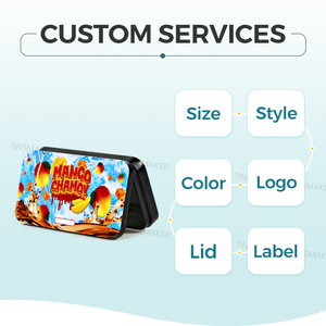 Venta al por mayor de caramelos de Menta a prueba de niños Gummy Tin Packaging Child Resistant Cr Tin - Product Image 4
