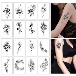 <span class=keywords><strong>Tatouage</strong></span> temporaire à l'encre de <span class=keywords><strong>style</strong></span> aquarelle, <span class=keywords><strong>tatouage</strong></span> semi-permanent imperméable, dure 2 semaines, <span class=keywords><strong>tatouage</strong></span> à base de plantes pour le <span class=keywords><strong>bras</strong></span> - Product Image 1