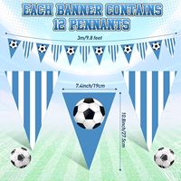 Bannière Joyeux Anniversaire Thème Football Bleu, Toile de Fond Sportive pour Anniversaire, Accessoires Photo pour Fête Thème, Décorations et Fournitures