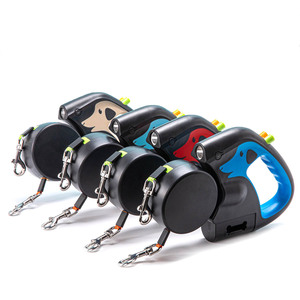 Doble personalizado retráctil cachorro perro mascotas correa de entrenamiento para 2 dos correas dobles con linterna - Product Image 1