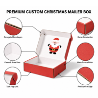 Boîtes d'expédition de Noël directes d'usine avec illustration du Père Noël pour jouets et chaussettes – Vente en gros et commandes en vrac directes