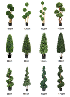 Fabrication en gros de boules de topiaire artificielles, arbres en buis artificiels, plantes bonsaï artificielles pour la décoration de la maison et du jardin