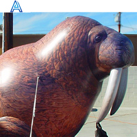 Énorme grand grand dessin animé gonflable géant décoration extérieure lion de mer chien de mer figure animale modèle pour faire sauter le modèle publicitaire