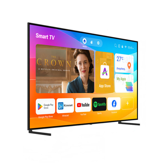 2026 Wholesale 100 Inch Commercial Display LED Television 4K 60Hz UHD Tempered Glass Smart TV
