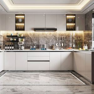 Armoire de cuisine SANTOPOVA pour appartement, excellente qualité, laque blanche, Guangzhou, laque haute brillance blanche - Product Image 2