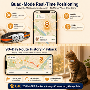 Prix d'usine, best-seller, mini traceur <span class=keywords><strong>GPS</strong></span> AGPS en plastique imperméable, <span class=keywords><strong>collier</strong></span> pour <span class=keywords><strong>chien</strong></span> et chat G18 <span class=keywords><strong>avec</strong></span> application mobile gratuite - Product Image 2