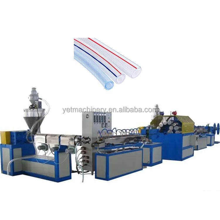 Customized PVC Garden Hose Pipe Extruder Machine Fiber Reinforced Hose Extrusion Line For Industry Fire And Agriculture Water