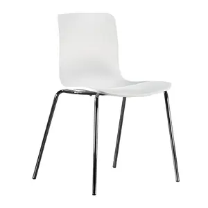 Cadeira empilhável de alta qualidade para escritório e conferências, cadeira de jantar em plástico com encosto alto, novo design