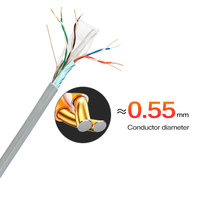 Câble réseau à vitesse rapide Kico 100m câble de communication FTP Cat6 blindé CCA intérieur