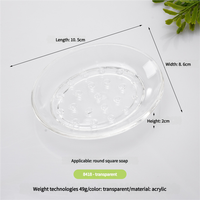 Plateau à savon en plastique durable à deux pièces, standard européen et américain, non fragile, avec logo personnalisé, design moderne