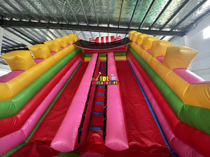 Uso comercial China inflable tobogán seco Castillo <span class=keywords><strong>atracciones</strong></span> <span class=keywords><strong>para</strong></span> niños toboganes inflable rosa caramelo tobogán - Product Image 6