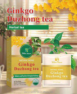 Ginkgo Du Zhong Tea Supplément naturel à base de plantes soutient une tension artérielle saine Fonction cardiaque Santé cérébrale Circulation de la mémoire - Product Image 2
