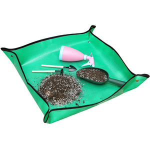 Tapis vert imperméable pour le changement de sol, mélange du sol de croissance, pour le rempotage des plantes, pour la plantation de fleurs, pour le jardinage domestique, PE - Product Image 1
