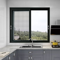 Portes coulissantes avec fenêtres à grille et moustiquaire, fenêtre coulissante en aluminium