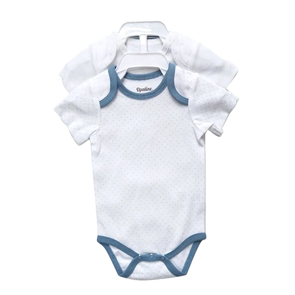 Custom Comfortable 100% Cotton Unisex Short Sleeve Romper Infants Clothes Baby Bodysuit