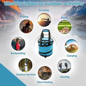 Tas Pendingin Terisolasi Portabel, Tas Es Lipat Nylon Tahan Lama untuk Hiking, Camping, Perjalanan, Piknik, BBQ, Tas Pendingin Termal - Product Image 6