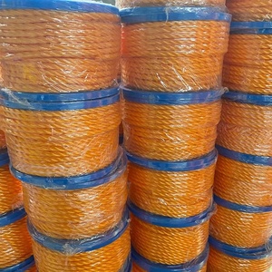 Pe <span class=keywords><strong>pp</strong></span> corda de nylon azul verde branco, cor 6mm -32m 3-ply 100 200 220 metros rolo torcida corda