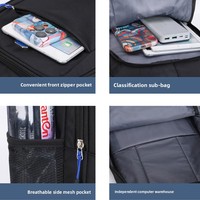 Sac à dos léger, imperméable et durable pour homme, 15,6 pouces, pour ordinateur portable, affaires, décontracté, étudiant, école