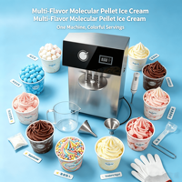 Machine à glace moléculaire Xian DuoYu, en acier inoxydable, de comptoir, commerciale, 220V, prise EU, ensemble complet