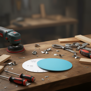 Disques de ponçage Velcro robustes P80 150 mm pour le polissage du bois et du métal - Product Image 3