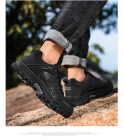 Chaussures d'alpinisme pour hommes en coton pour l'extérieur imperméable à l'eau trekking en cuir bas plus chaud grande taille chaussures de sentier de randonnée en plein air
