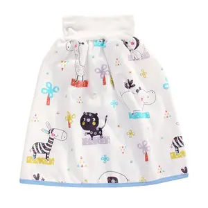 22x43 pouces vente en gros pantalon de couche-culotte à forte absorption d'eau jupe de couche-culotte lavable imperméable en coton doux pour bébé pour enfant